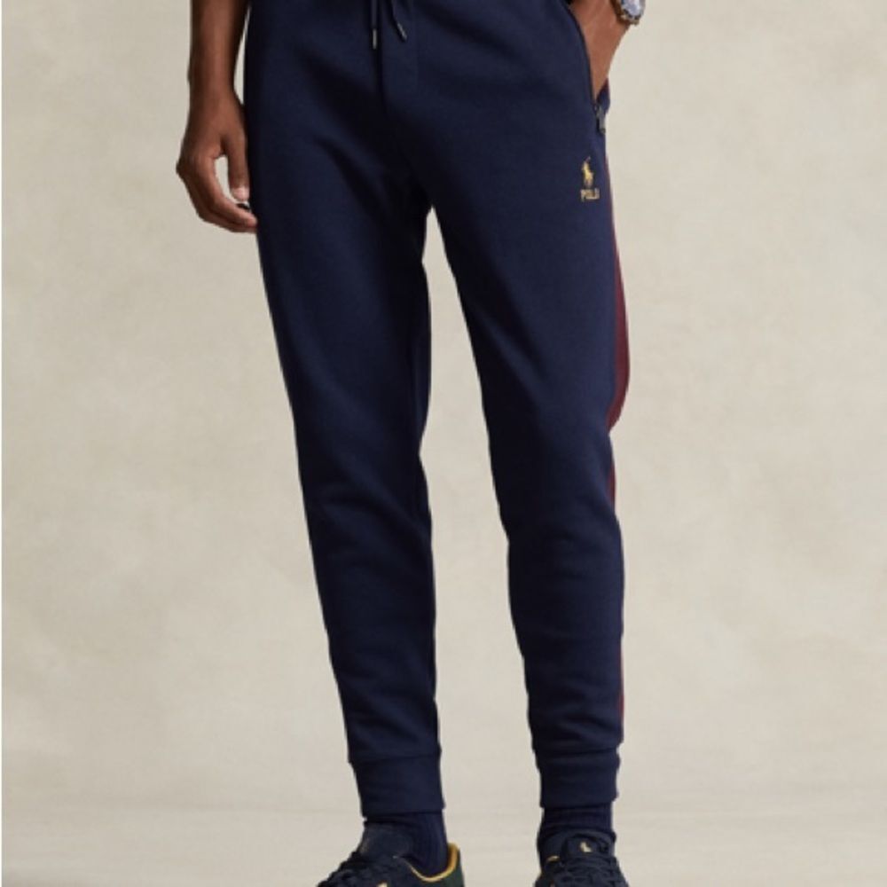 Polo‎ Ralph Lauren Classic Double Knit Joggers Cruise Navy Multi 3LT NWT in PKG